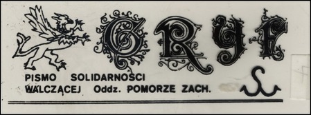 Przykładowe matryce wykorzystywane do produkcji prasy podziemnej z kolekcji Archiwum IPN w Szczecinie. Sygn. IPN Sz 432/6