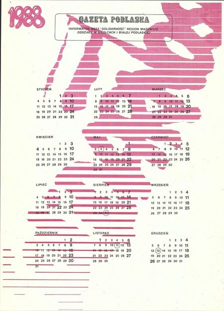 Kalendarz na 1988 r., „Gazeta Podlaska”